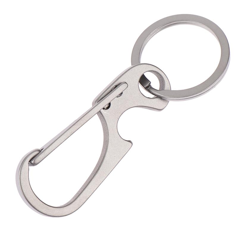 1 шт. Карабин из титанового сплава, многофункциональный брелок, уличная поясная подвесная цепочка, кольцо-пряжка, открывалка для пивных бутылок, EDC-инструмент