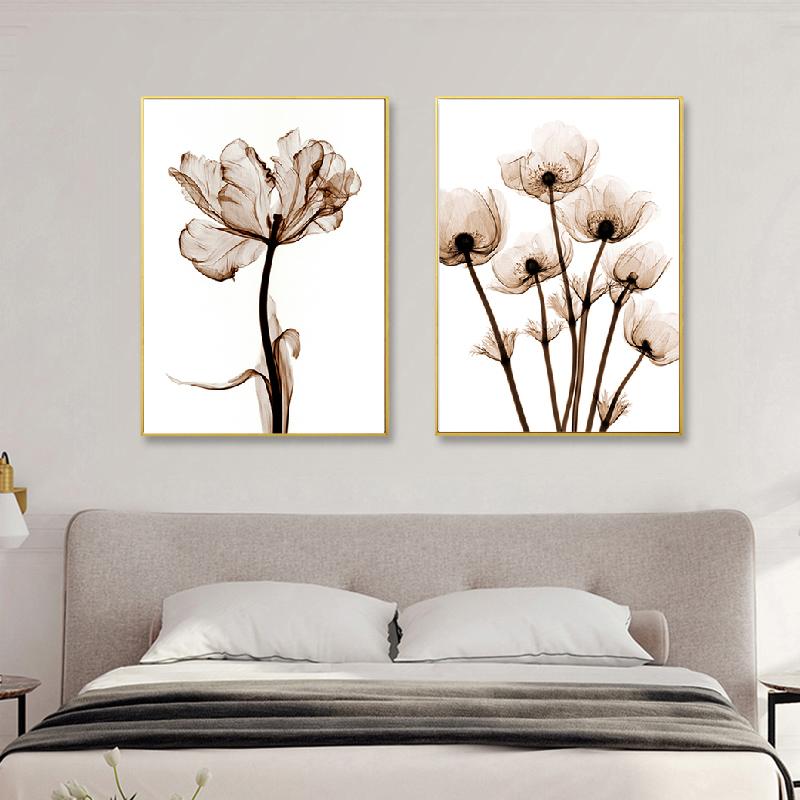 Floral Crystal Boho Beautiful Parrot Tulips Poster Canvas Paintings Wall Art Print For Living Room Bedroom Home Decoration