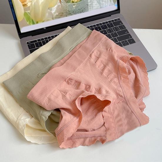 Women Underpants High Waist Soft Breathable Plus Size Lace Seamless Elastic