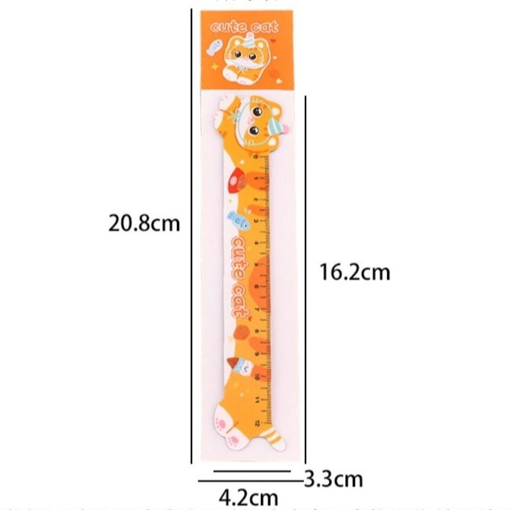 Kawaii Cute Design Cartoon Cat Magnetic Ruler 12cm Magnetic Bookmark Ruler for Students