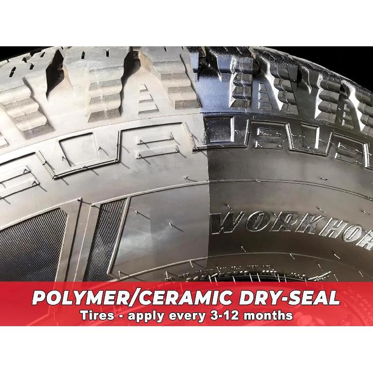 Hydroshine Car Ceramic Tire Dressing Black Wet Look Tire Shine for Deep Glossy Finish for Protection Long-Lasting Shine Spray