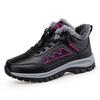 Women's Winter Walking Shoes Waterproof Fleece Boots for Men Wrap Ankle Snow Boots Thick Sole Outdoors Plush Sneakers