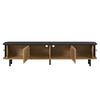 Modern TV cabinet, TV stand, TV panel, low TV cabinet. Two sliding doors, two lattice doors, unique design. 190 x 35 x 45 cm (L x W x H)
