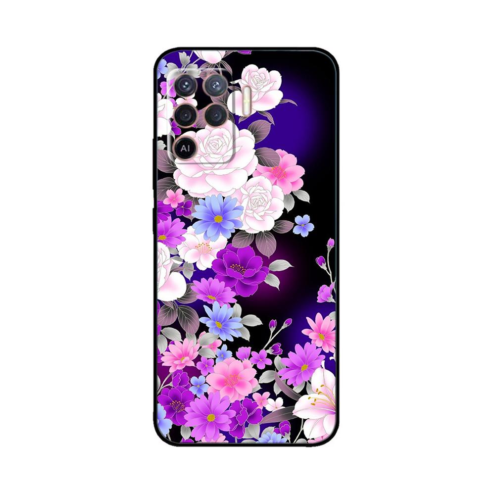 Чехол для OPPO Reno 5 Lite, мягкий силиконовый чехол с цветами, бампер для OPPO Reno 5 F oppoA94 4G, чехлы для телефонов Reno 5 Lite