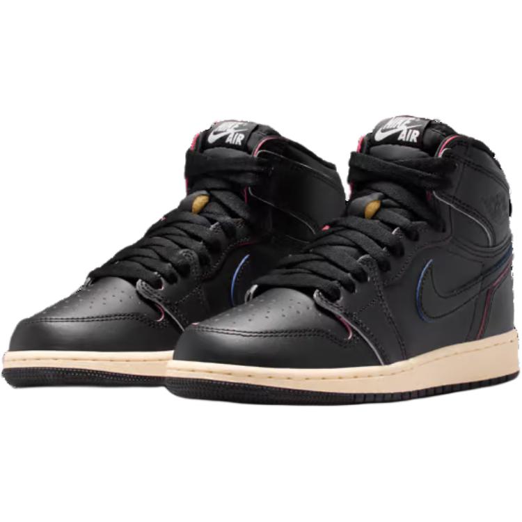 Air Jordan 1 Retro High OG GS Самовыражение Детские Кроссовки Черный Summit-White FD1437-002