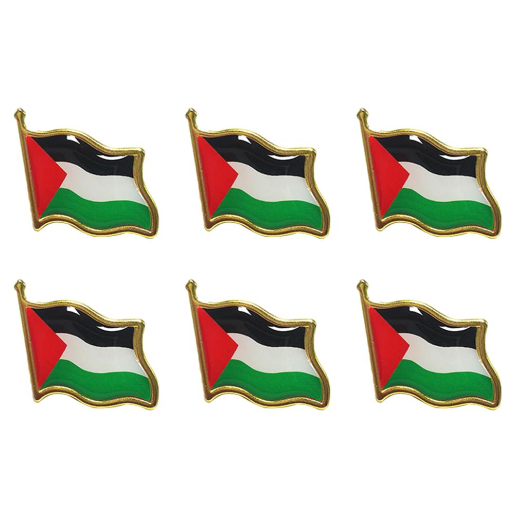 1-20PCS Palestine Flag Pin Badge Stainless Steel Palestineflag Pin Lapel Badge Palestine National Enamel Brooch Badge Armband