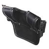 Fujiya Architectural Thin Waist Bag 3 Tiers Black Gold LIGHT PU LEATHER SERIES AB-43BG