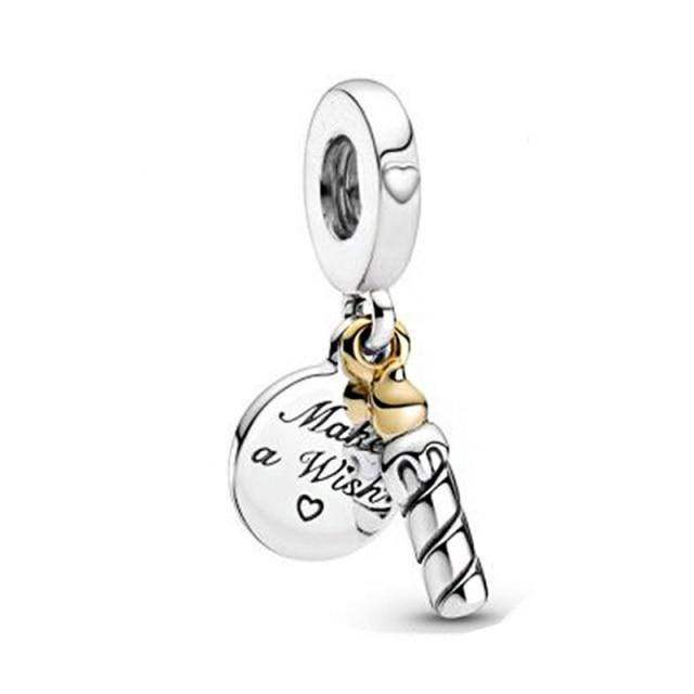 Стерлингового серебра 925 пробы O Love Heart розовое золото CZ кулон мотаться подходит ожерелье женщины DIY очаровательные ювелирные изделия