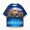 Одежда для мальчиков и девочек Дети Roblox Летняя Повседневная Футболка Аниме Игра