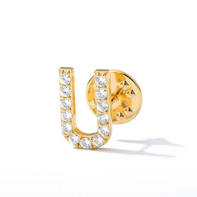 A-Z Letter Brooches For Women Initial Name Brooch Pins For Suit Shirt Collar Accessories Brooch Jewelry