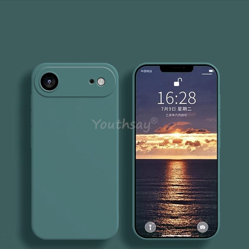 Для iPhone 17 Air Case Жидкий Силикон Однотонный Чехол Для iPhone Air Чехол TPU Противоударный Защитный Чехол для Телефона Для iPhone 17 Pro Max Чехол