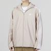 Adidas Solid Three Stripes Print Logo Zip Hooded Jacket Men Jackets Khaki IB0383