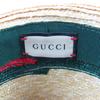 Безупречная шляпа GUCCI Шляпа из соломы с полоской Web натуральная солома Женская M 434760 Б/у