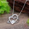 New Dumb Hollowed-out Love Long Pendant for Women's Simple and Advanced Sense of Diamond-encrusted Geometric Heart-shaped Long Necklace