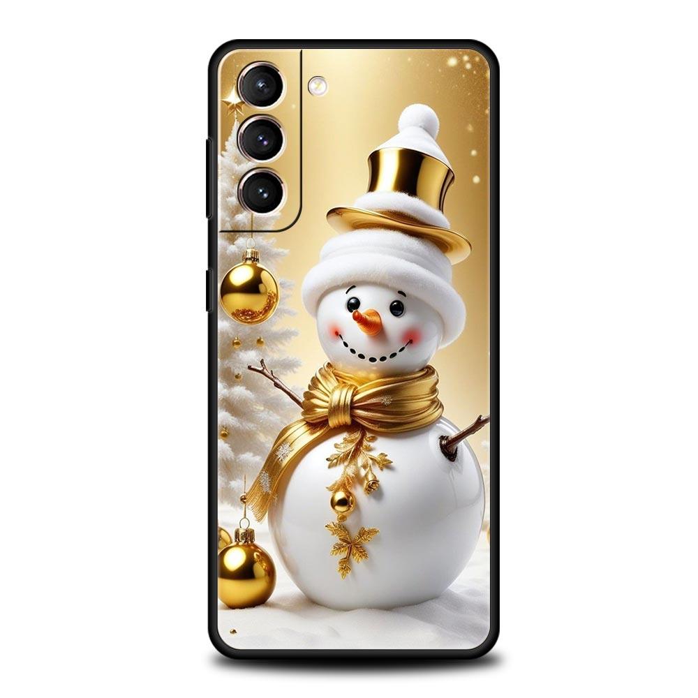 Рождественский чехол-снеговик для Samsung Galaxy S26 S25 S24 S23 S22 S20 S21 FE Ultra S25 Edge Plus 5G Мягкий ТПУ чехол Fundas Сумки
