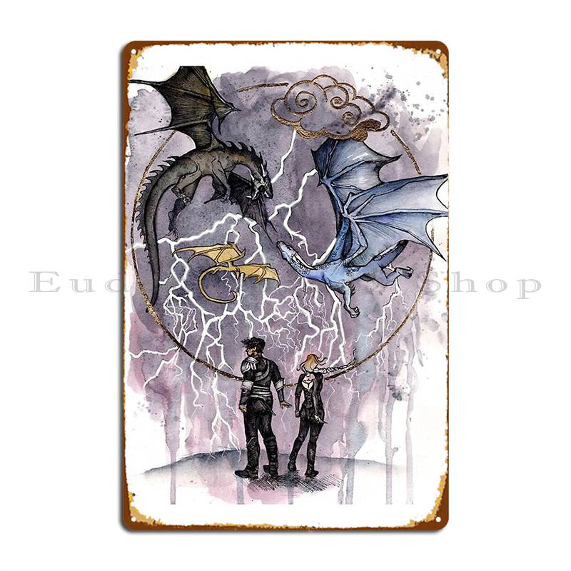 DORA Tin Sign Xaden Riorson Dragon Metal Plaque Poster Club Character Wall Cave Cave Custom Tin Sign Poster