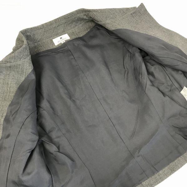 Сделано в Японии/M'S GRACY/Комплект из двух предметов/Юбка до колена/На полной подкладке/9AR/Серый/Цветочная вышивка/Костюм/Жакет(ИСПОЛЬЗОВАЛ)