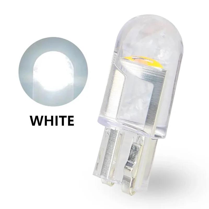 10PCS Car LED Bulb T10 W5W WY5W Signal Light White 12V Auto License Plate Lamps Reading Dome Lights Car Wedge Parking Lights Dome Lights 6