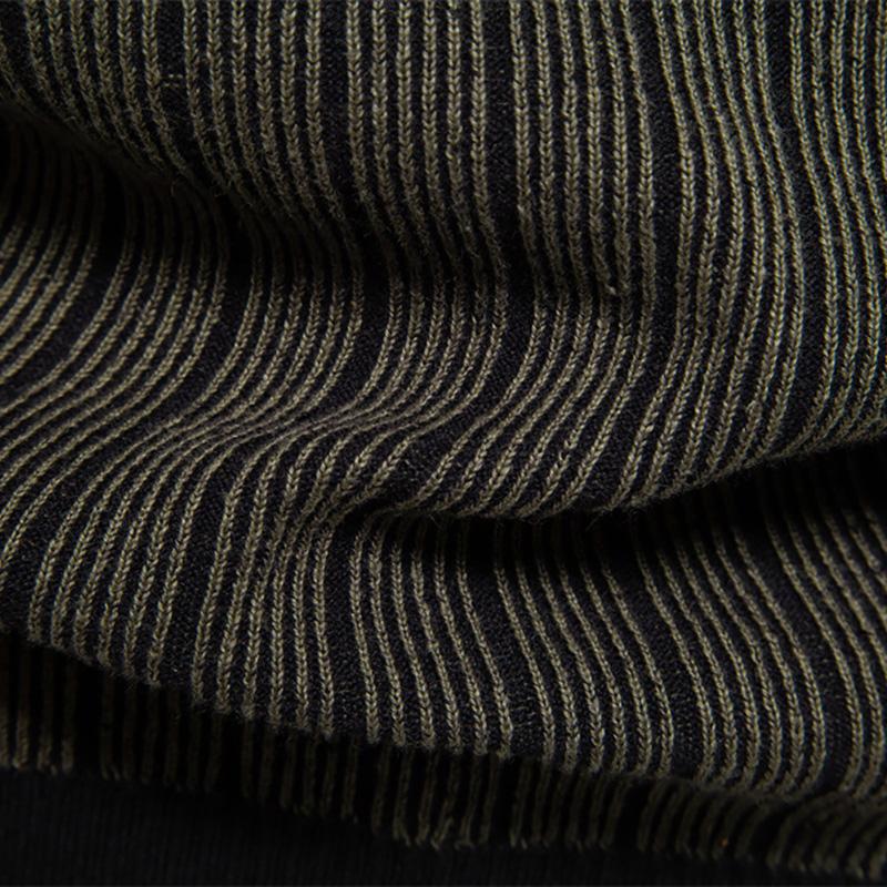 Callaway 2025 Осень и зима вышитый новый полувысокий ворот тонкий полосатый топ, модный качественный мужской свитер-пуловер