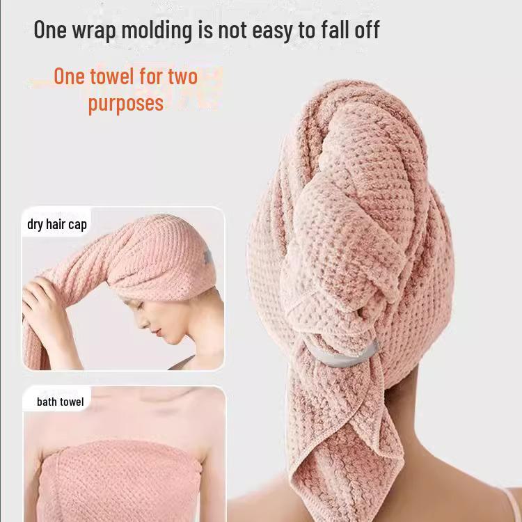 Женское супервпитывающее быстросохнущее полотенце для волос и шапочка для душа 2024 года