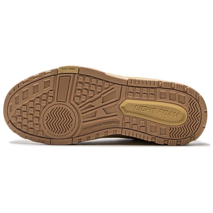Li Ning Wave MID FLEECE Термозащитные Нескользящие Средние Кеды для Скейтборда Мужские Коричневые AGCU419-1