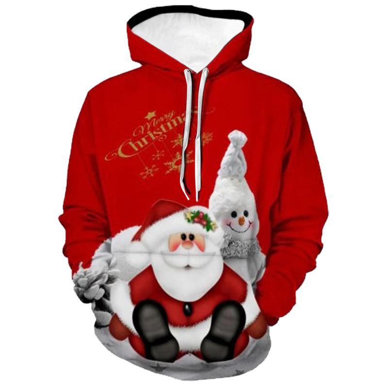Unisex Christmas Sweatshirt 3D Print Funny Xmas Pullover Men's Hoodie Men Spring Autumn Fashion Casual Jacke Hooded Clothing