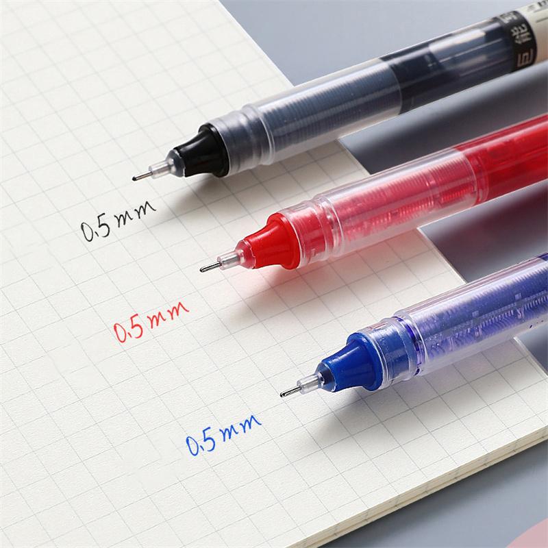 Быстросохнущая прямая жидкая полная игольная трубка 0,5 угольная ручка для воды школьные офисные письменные принадлежности студенческие канцелярские принадлежности школьные принадлежности
