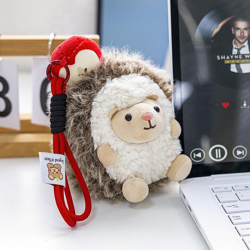 Милый ежик яблоко мультяшное животное плюшевая кукла подвеска для детей и подростков аксессуары для рюкзака