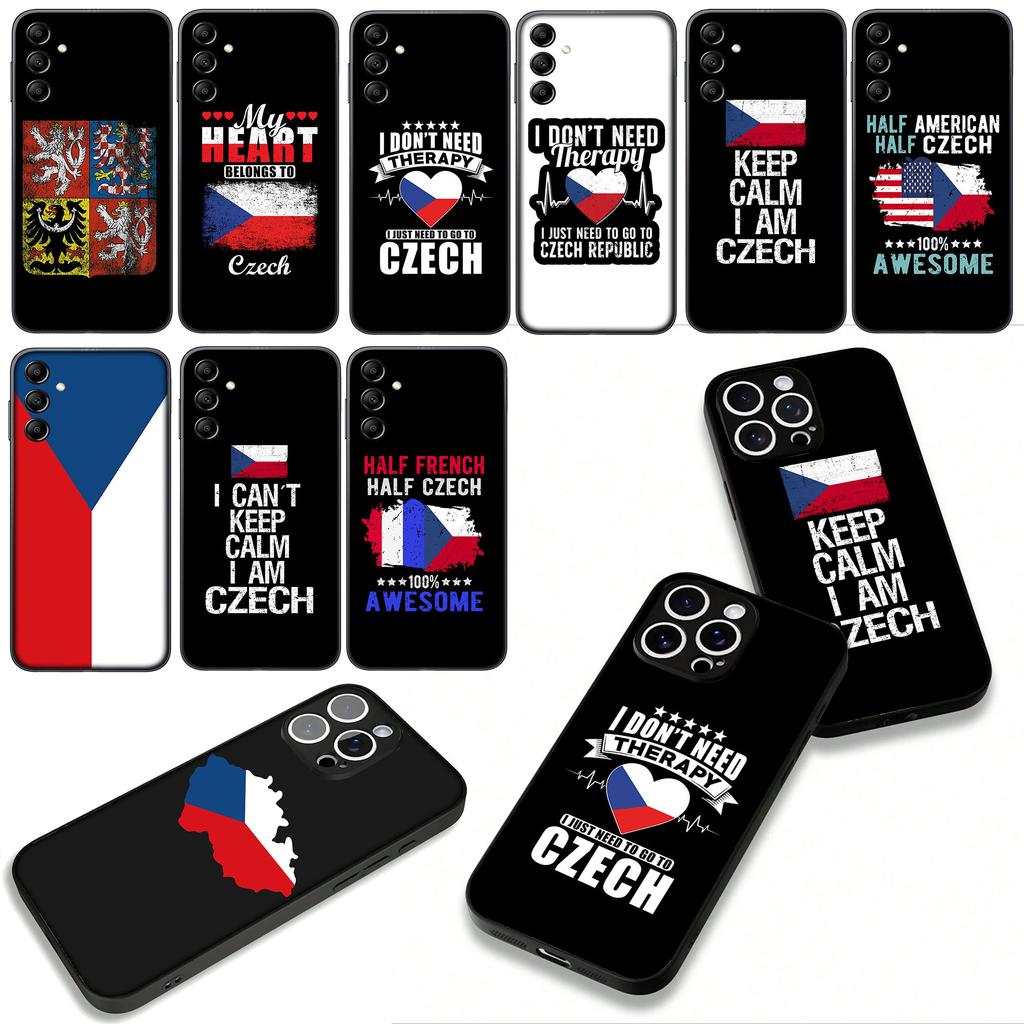 Cover for Samsung Galaxy A36 A17 A26 A07 A35 A54 A53 A13 A33 A34 S8 S9 S20 S21 FE S10 Plus Phone Case The Czech Republic Flag