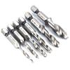 6PCS M3-M10 High Speed Steel Quick Change Hex Screw Tap Drill Bits Hss Taps Countersink Deburr Set Metric Combination Bit