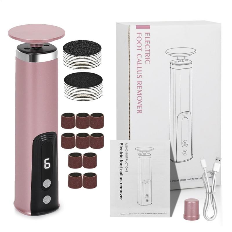 Электрическая пилка 2-в-1 для педикюра и удаления мозолей на ногах, электронная пилка для ног и сменная наждачная бумага, инструмент для педикюра для удаления омертвевшей кожи