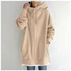 Women's Casual Loose Fit Comfortable Long Full Zip Hoodies Sweatshirts for Spring Autumn Multicolor