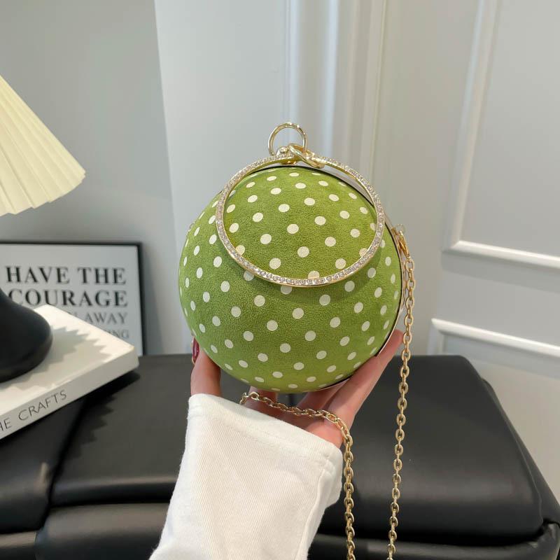 Модная ручная маленькая сумка кроссбоди круглой формы, легкая роскошная сумка-кроссбоди на цепочке на одно плечо
