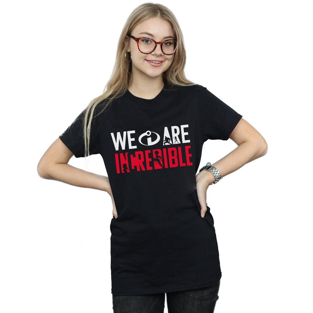 Disney Womens/Ladies Incredibles 2 We Are Incredible Cotton Boyfriend T-Shirt