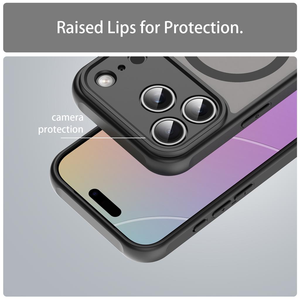 For iPhone 17 Pro Case Compatible with MagSafe Anti Drop PC + TPU Phone Cover