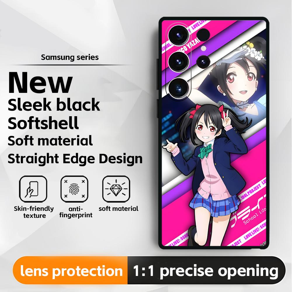 Love Live! School Idol Project Phone Case For Samsung Galaxy S25 S24 S23 S22 S21 S20 Plus Ultra Note20 Soft Black