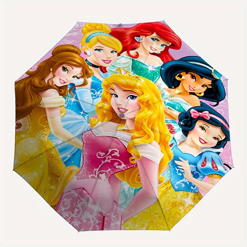 Принцессы, Автоматический открывающийся и закрывающийся зонт Disney, Компактный дорожный зонт, Легкий и портативный, Подходит для пляжа, Поездок на работу B