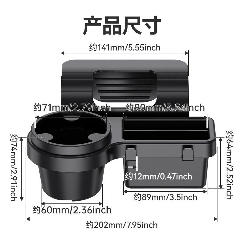Car Cup Stand Phone Holder Mount Tray Side Door Window Storage Barrel Pocket Hanging Storage Rack with Auto Interior Accessories
