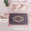 Miniature Dollhouses Rug With Traditional Turkish Pattern Furnishing Carpet Decorative Accessory for Craft Model Project