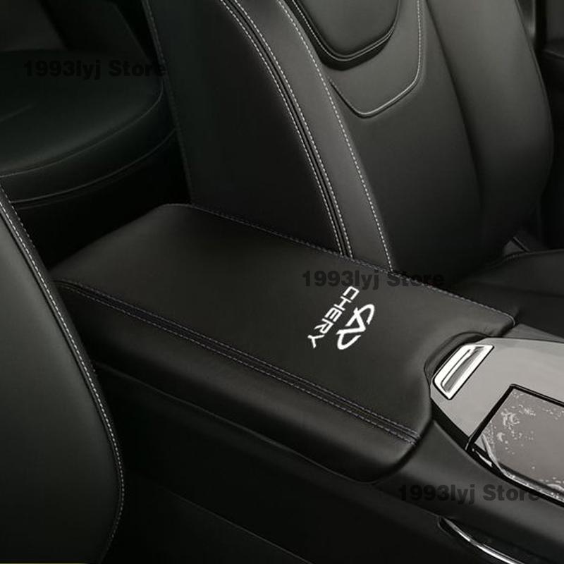 Для Chery Tiggo 8 Pro 2024 2023 2022 Автомобильный Центральный Подлокотник Консоли Крышка Отделки из Микрофибры Кожа Макс Аксессуары