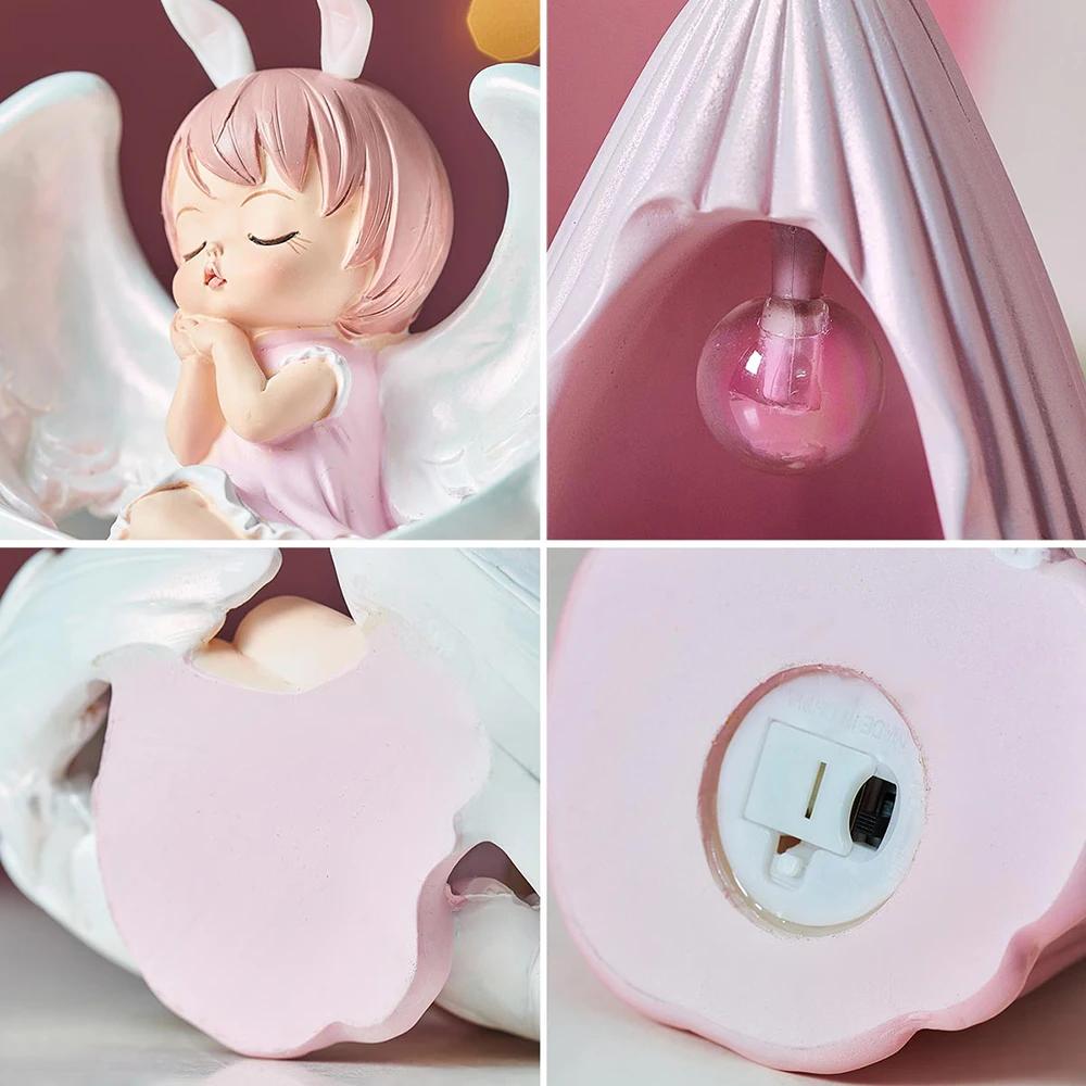 Kawaii Декор для детской комнаты, статуэтки, интерьерная статуэтка ангела, аксессуары для детской комнаты, декоративная фигурка для девушки, сказочного сада
