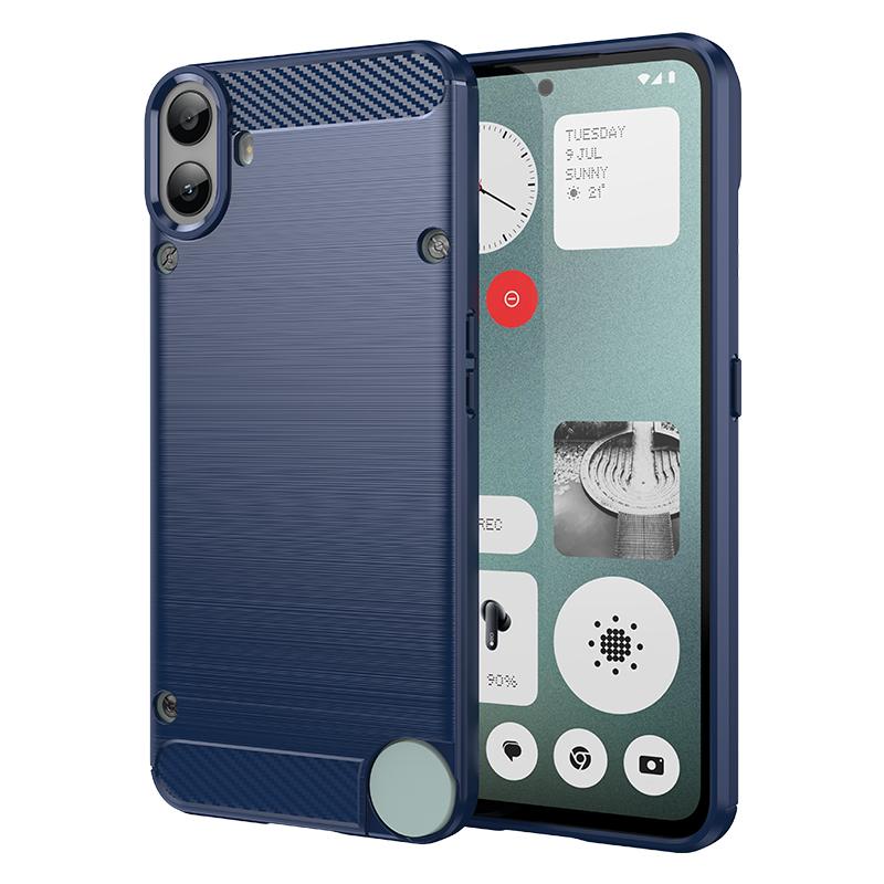 Для чехла Nothing CMF Phone 1 Чехол Nothing CMF Phone 1 Противоударный силиконовый чехол из углеродного волокна для чехла Nothing CMF Phone 1
