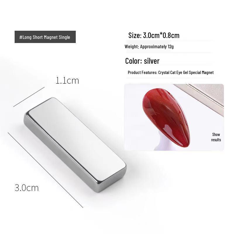 Heart-Shaped Cat's Eye Magnetic Beads with Snake Pattern - Detachable Multi-functional Nail Salon Tool.