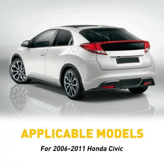 6PC Carbon Fiber Pillar Post For 2006-2011 Honda Civic 4-Door Cover Accessories