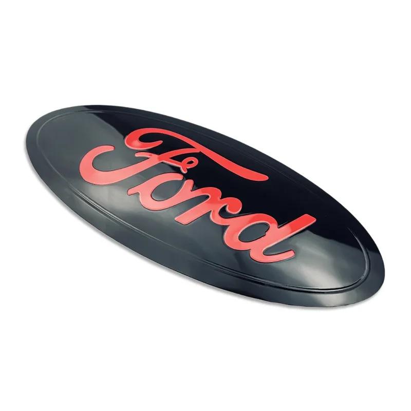 Car Sticker 23.5cm Alloy Car Front Hood Emblem for Ford Explorer Edge Everest Ranger/T8 F150 After 2019 Transit Tourneo 16-22 Ba