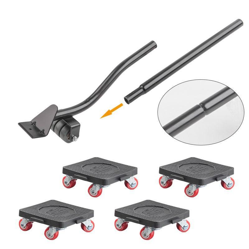 New 6 Pcs/Set Furniture Mover Set Furniture Mover Tool Transport Lifter Heavy Stuffs Moving Wheel Roller Bar Hand Tools