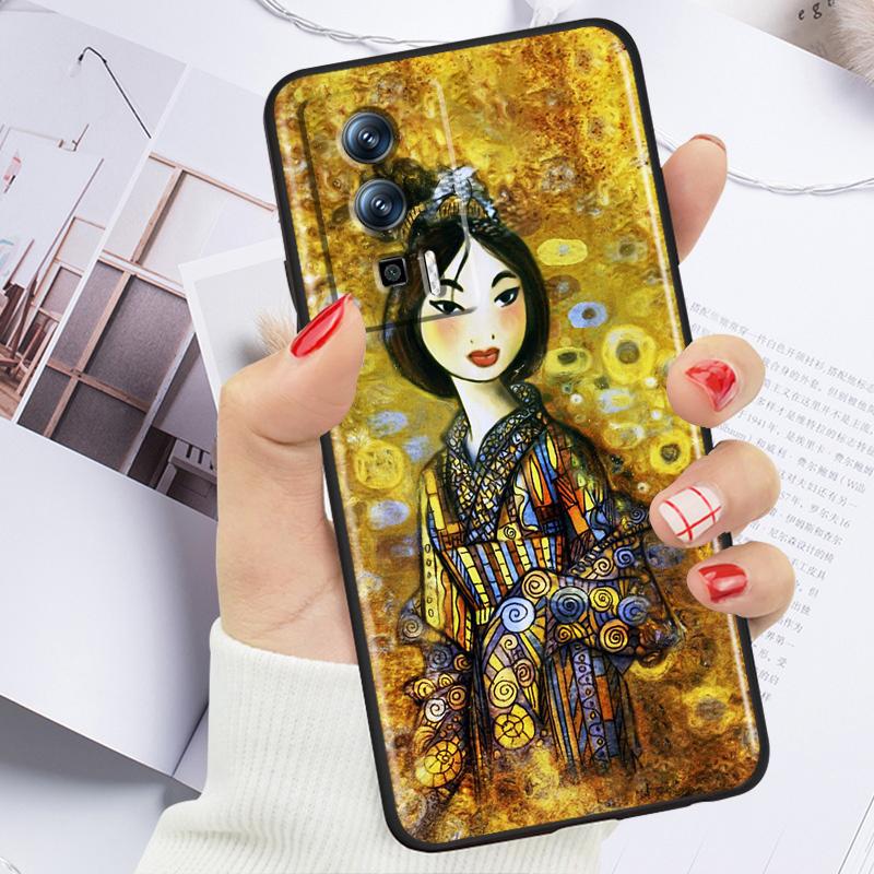 Аниме Девушка Мулан Крутой Чехол Для Телефона Xiaomi Redmi 9A 9C 9AT 10C 9 9T 10 12C 13C 8 12 K60 A1 K50 K40 5G Черный