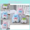 Charming Plush Keychain Cute Diy Gift For Students Creative Accessories In Pink Blue And Gray