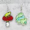 Милые Серьги-Грибочки Лягушки Висячие Серьги Акриловые Мультяшные С Принтом Воздушный Шар Серьги-Подвески Серьги-Подвески для Девочки