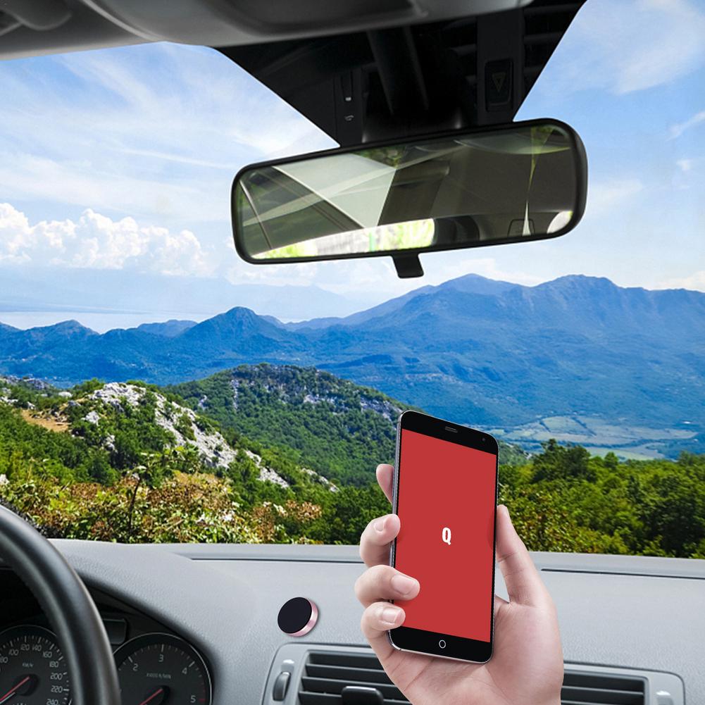 Магнитный автомобильный держатель для телефона на приборную панель, мини-круглая подставка в машину для iPhone, Redmi, Xiaomi, металлический магнит, GPS-крепление